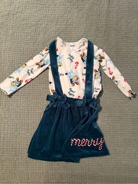 Bluey Holiday Suspender dress 5T NWT